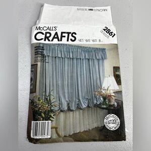Vintage McCall's Crafts 2861-1985 -instructions to make Various Window dressings